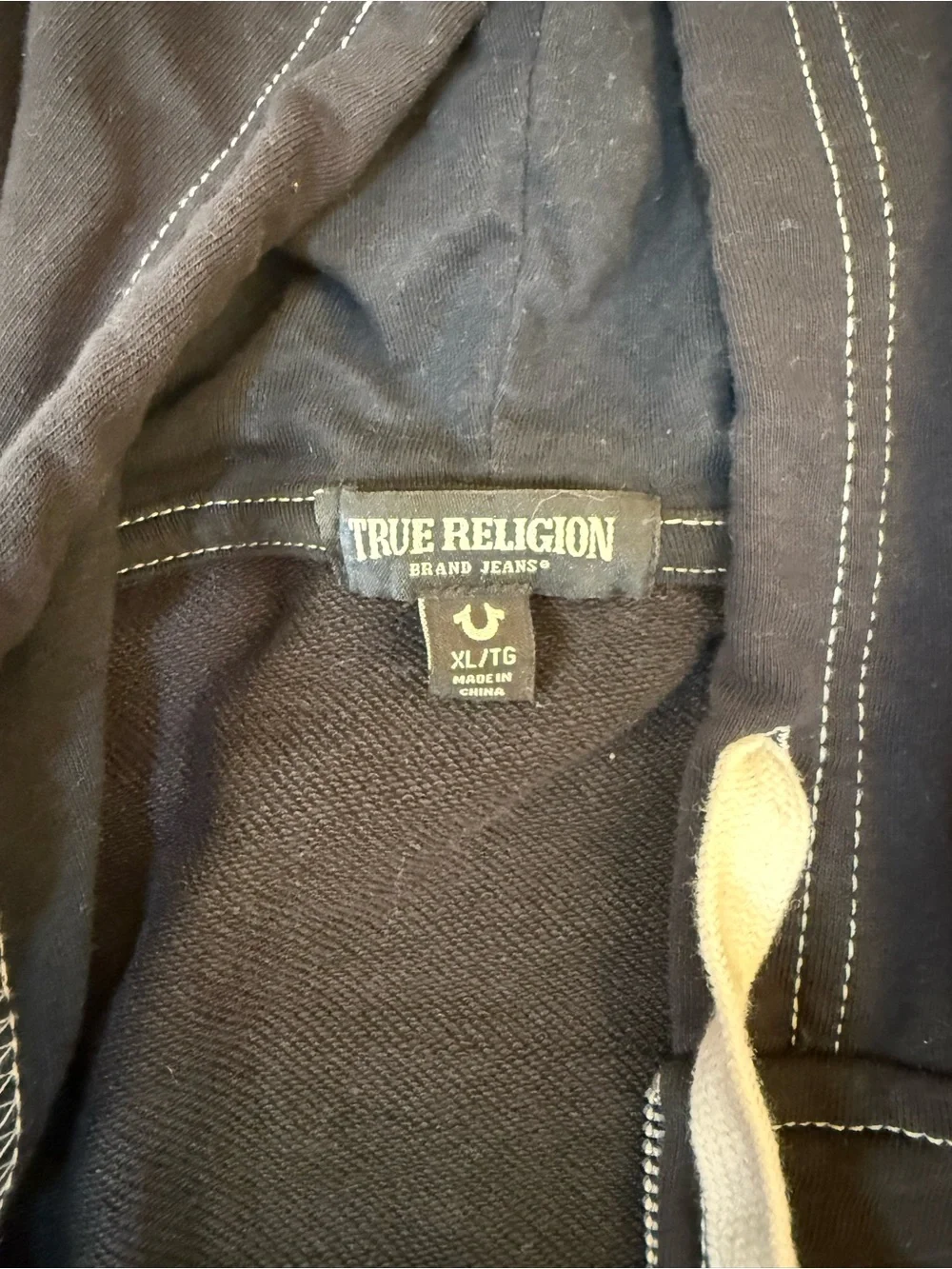 True Religion Buddha World Tour Full Zip Hoodie Men’s XL black y2k sweatshirt